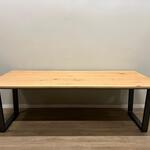 Faneur eettafel, naturel/zink kleurig